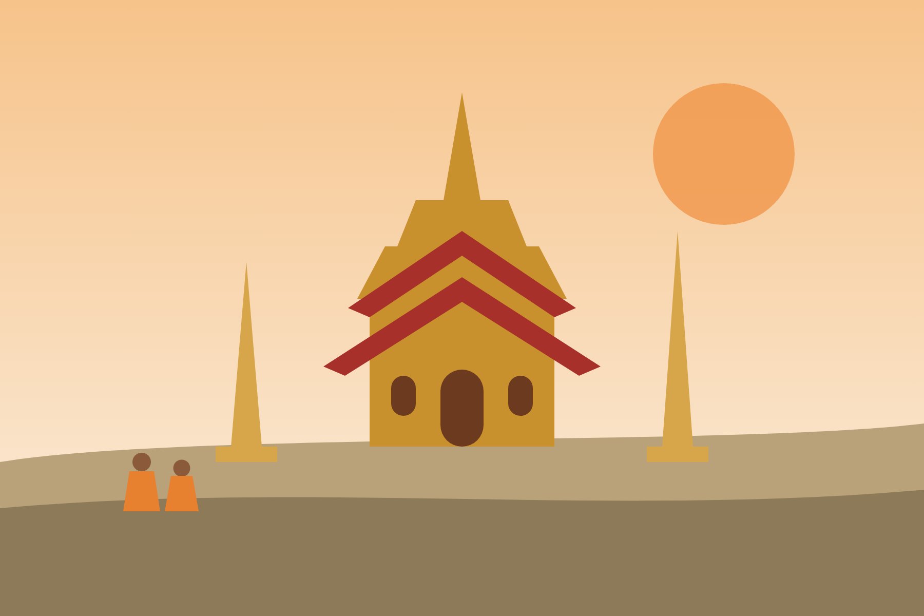 Illustratie: Thaise tempel