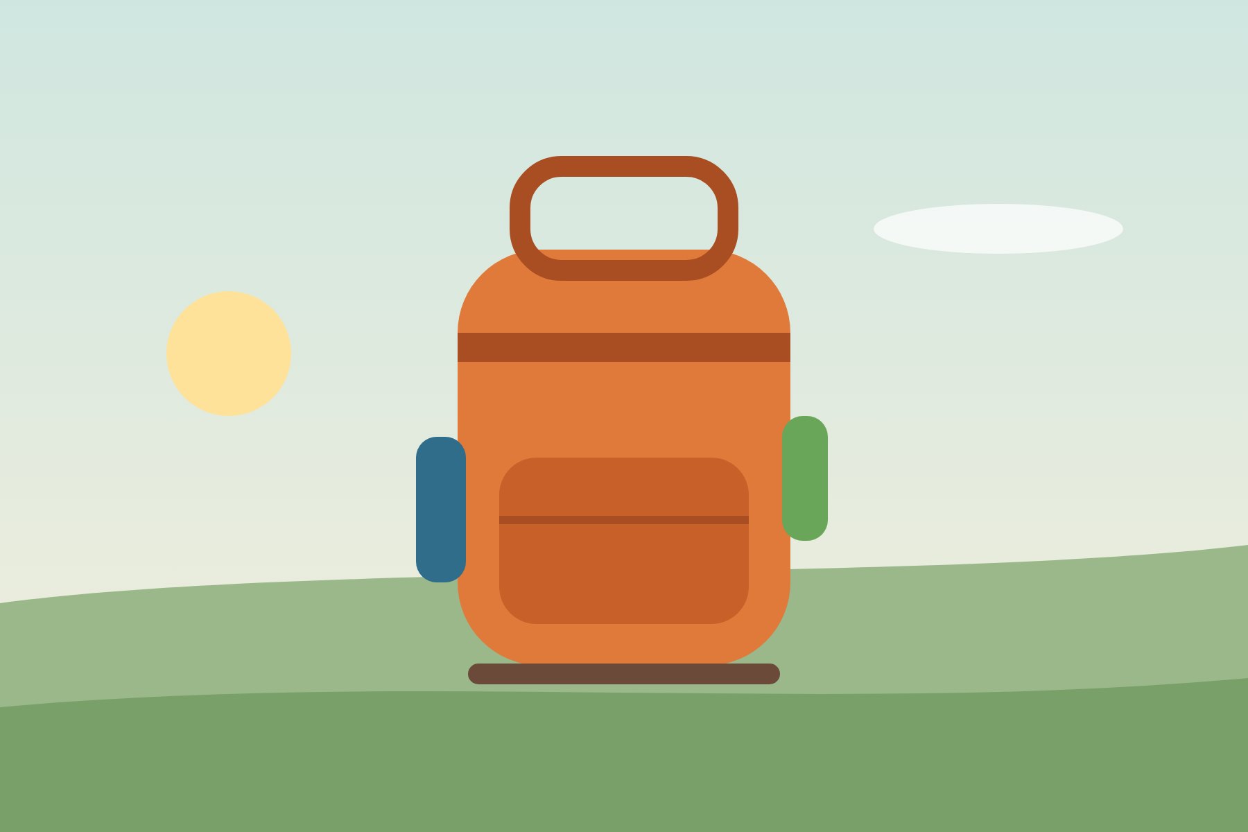 Illustratie: Algemeen: rugzak / backpacken
