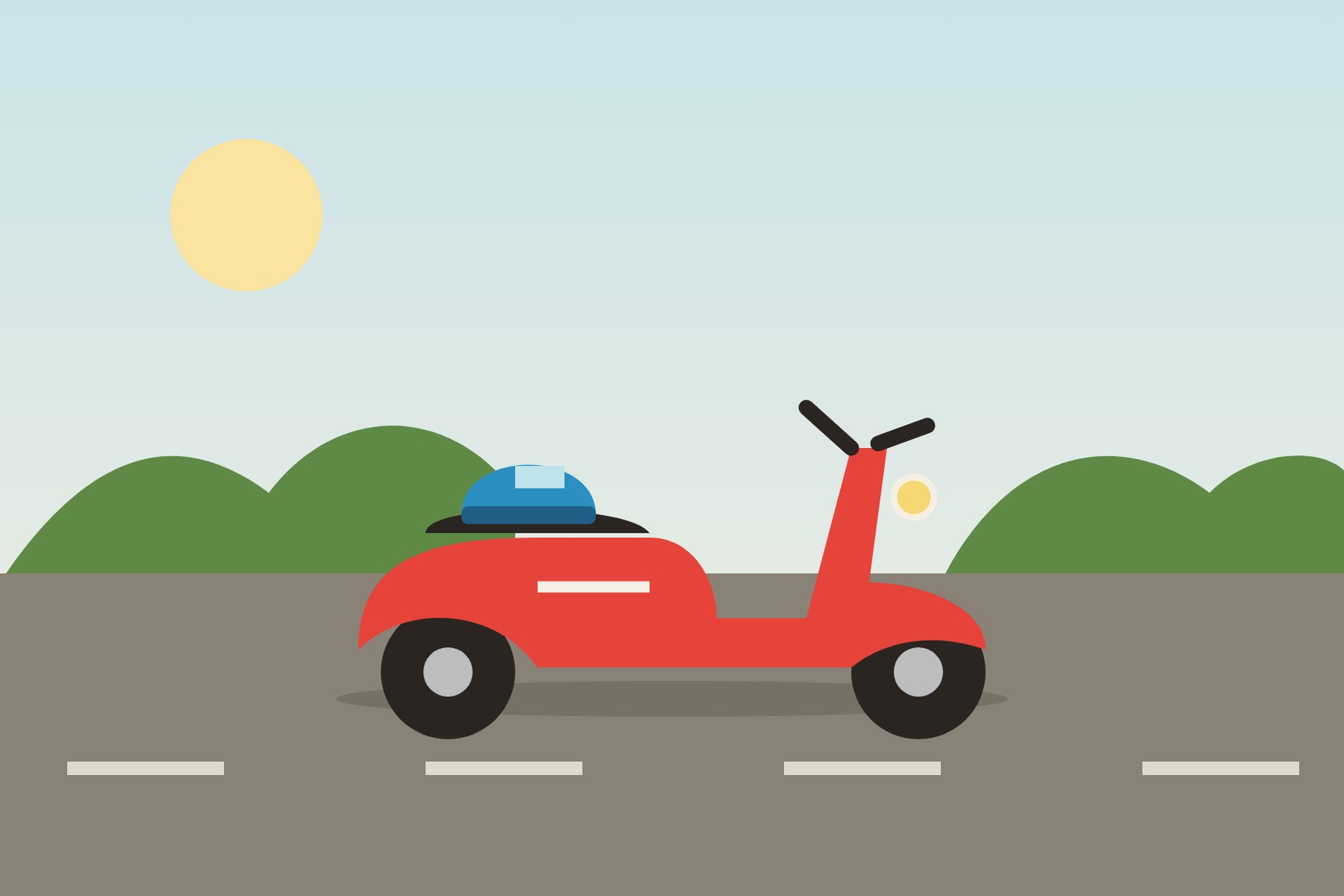 Illustratie: Algemeen: scooter huren
